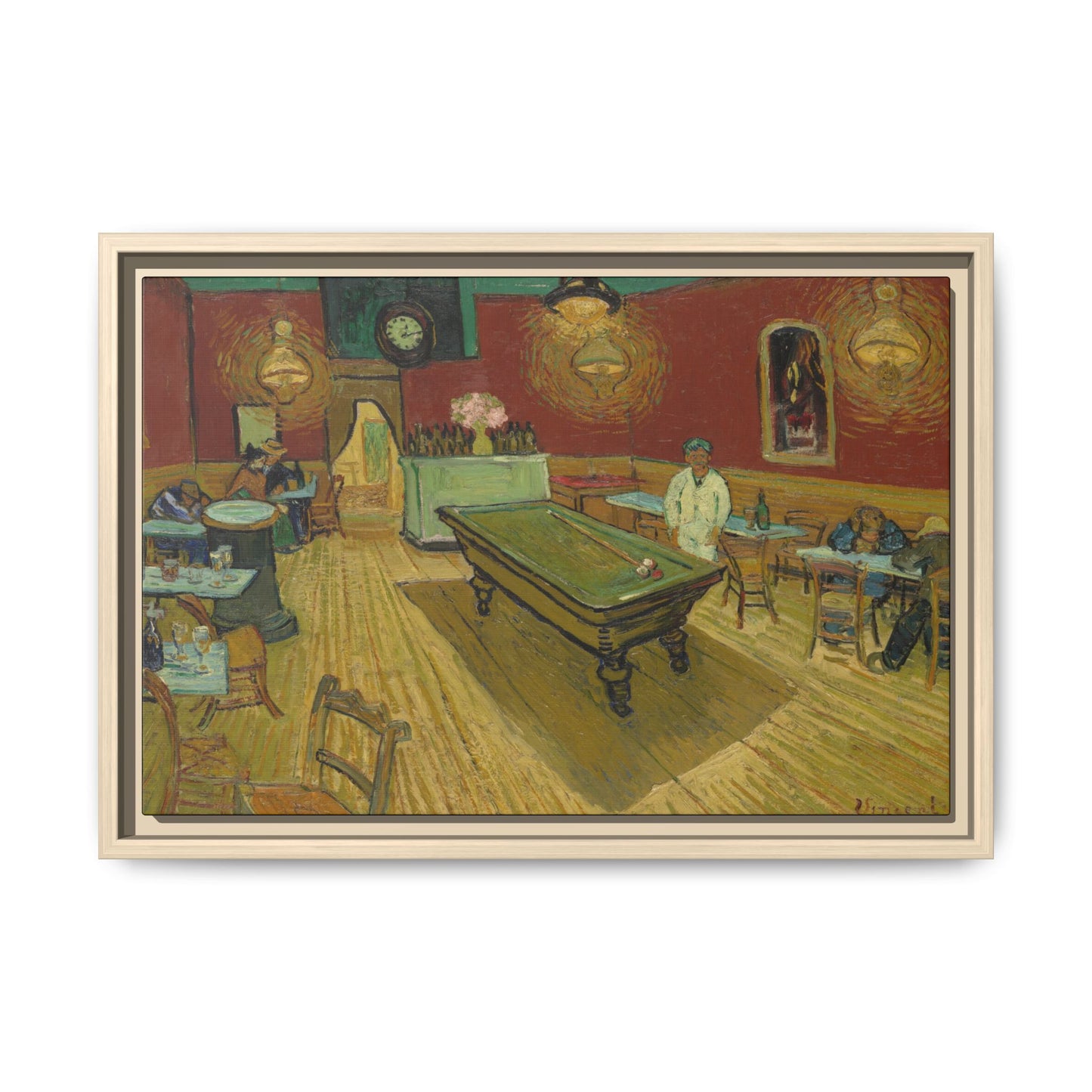 Van Gogh, Vincent - The Night Cafe (1888) - Matte Canvas, Framed