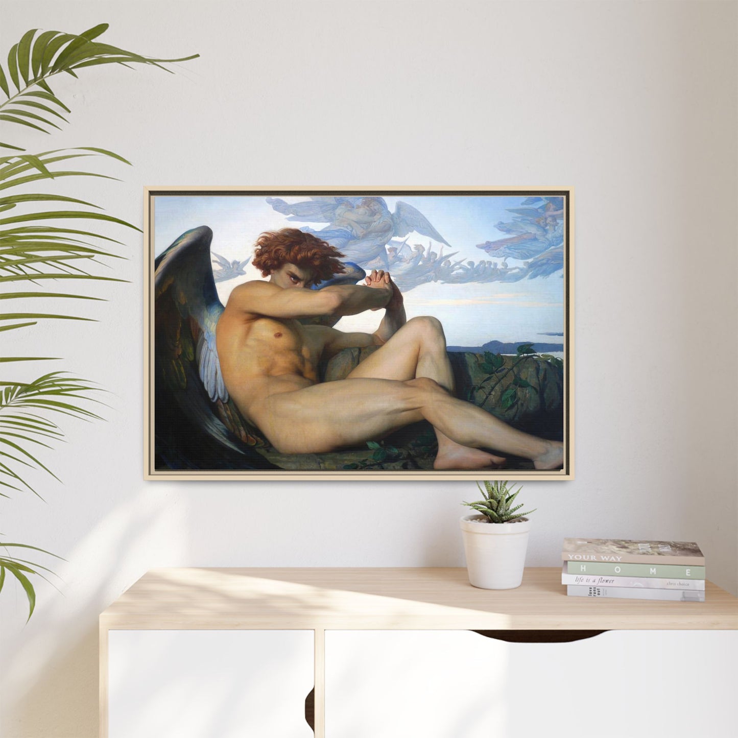Cabanel, Alexandre - The Fallen Angel (1847) - Matte Canvas, Framed