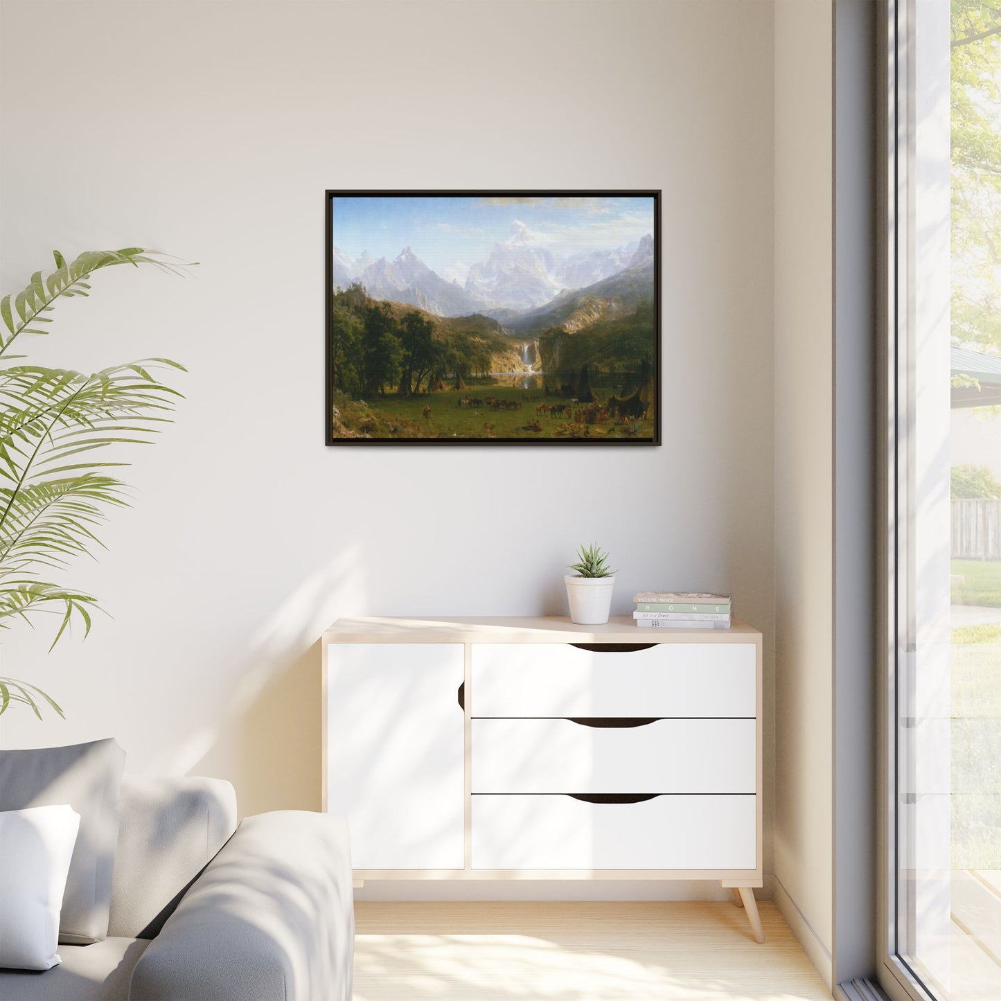 Bierstadt, Albert - The Rocky Mountains, Lander’s Peak (1863) - Matte Canvas, Framed