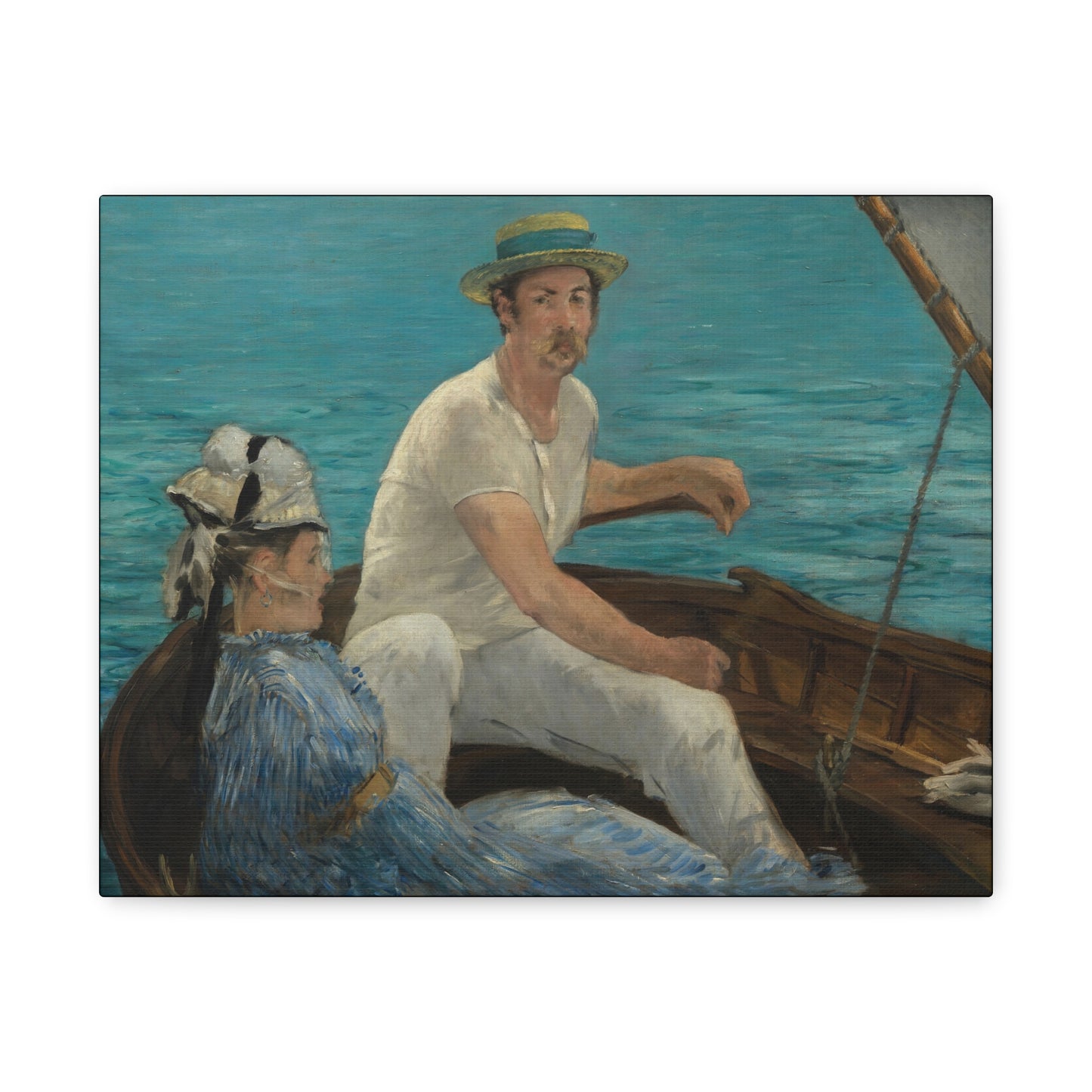 Manet, Édouard - Boating (1874) - Canvas Block, unframed