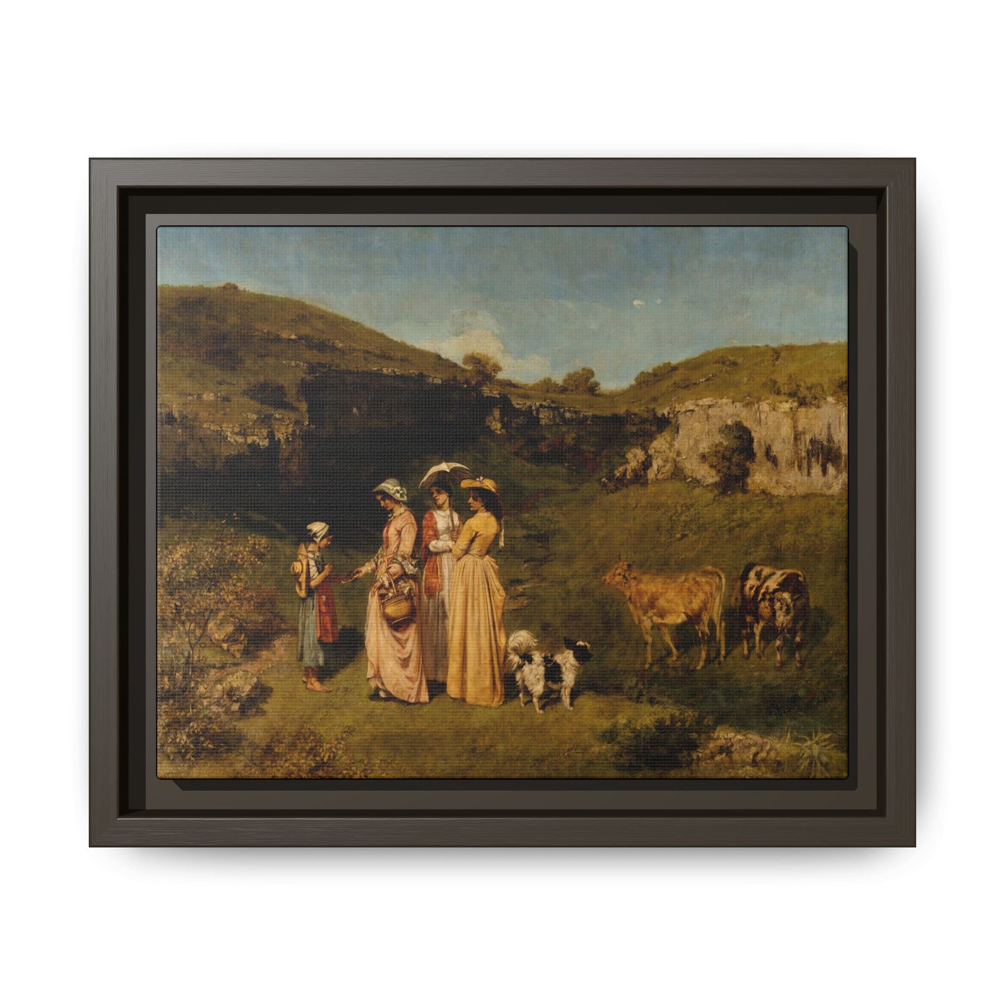 Courbet, Gustave - Young Ladies of the Village (1851) - Matte Canvas, Framed