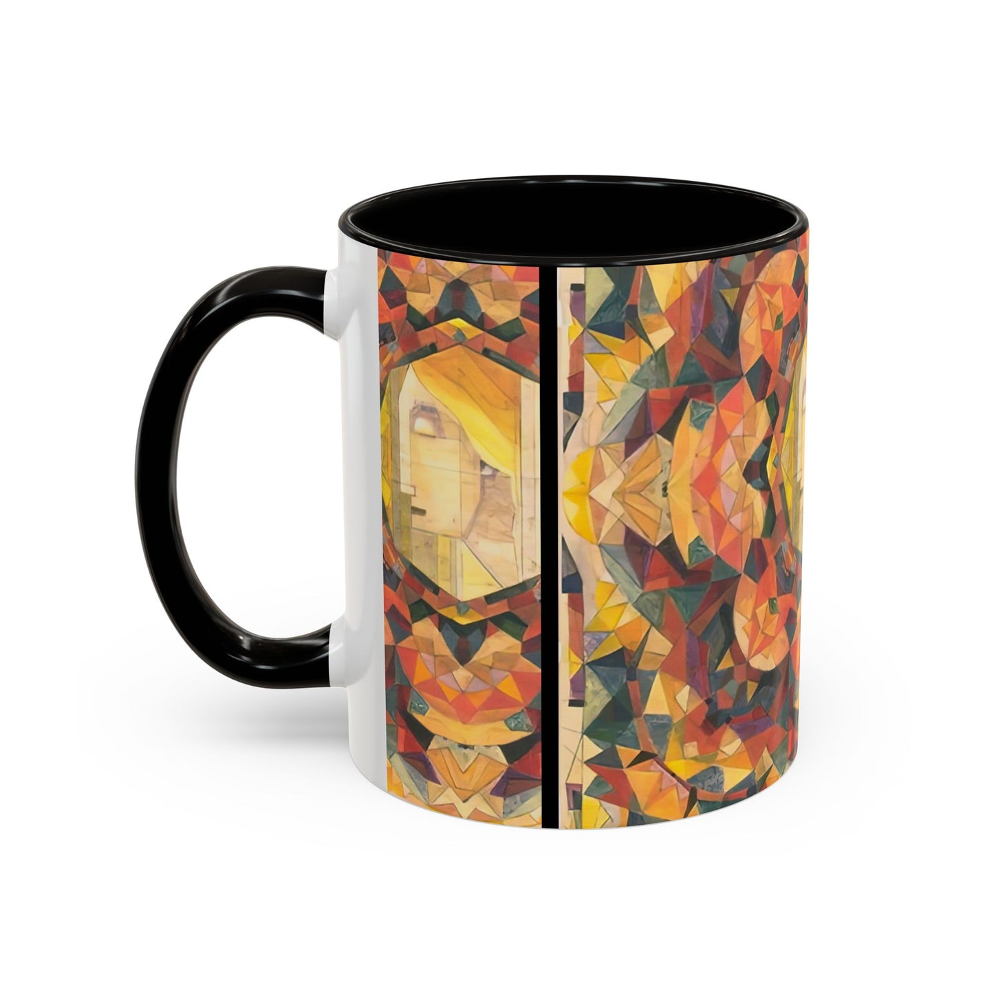 Filiger, Charles - Woman’s Head with Closed Eyes (1893) - Colorful Accent Mugs