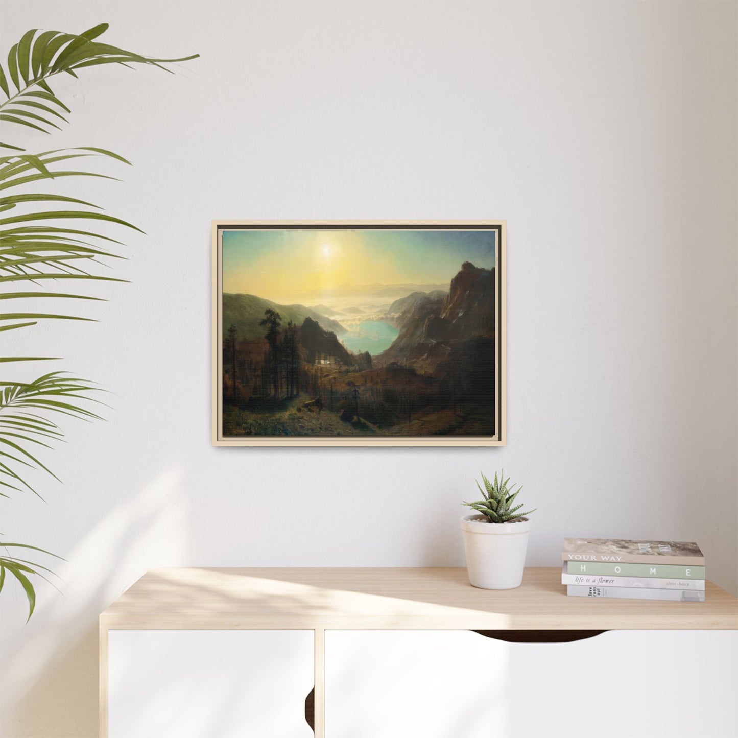 Bierstadt, Albert - Donner Lake from the Summit (1873) - Matte Canvas, Framed