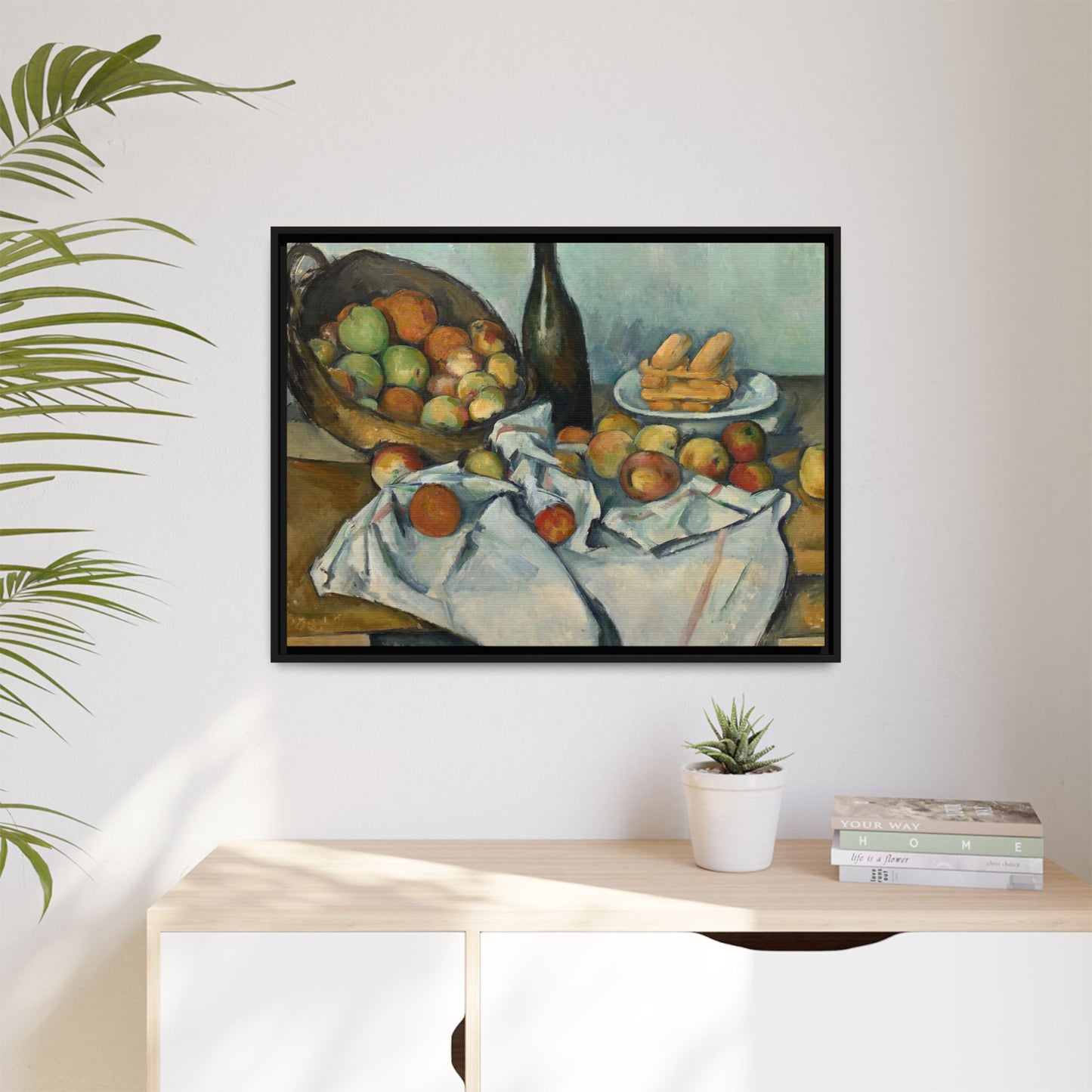 Cézanne, Paul - Basket of Apples (1893) - Matte Canvas, Framed