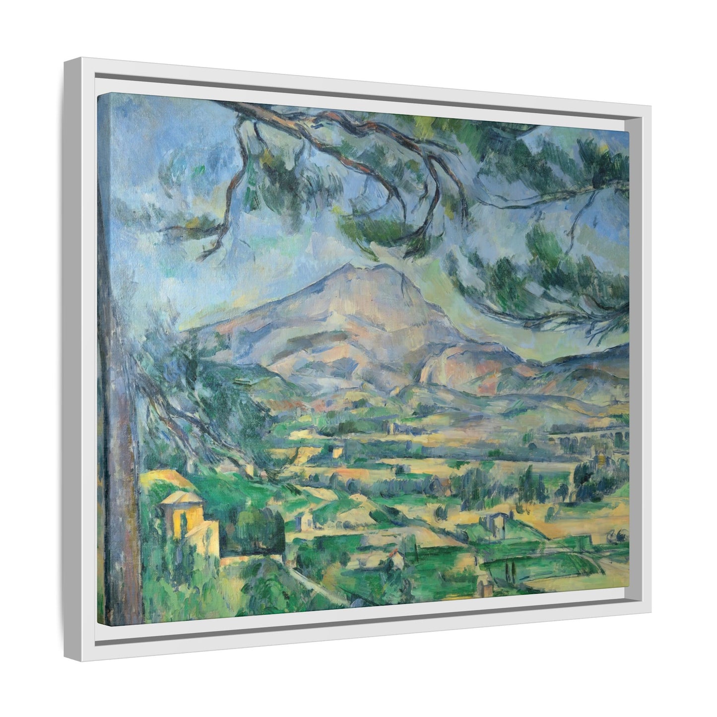 Cézanne, Paul - Mont Sainte-Victoire with Large Pine (1887) - Matte Canvas, Framed
