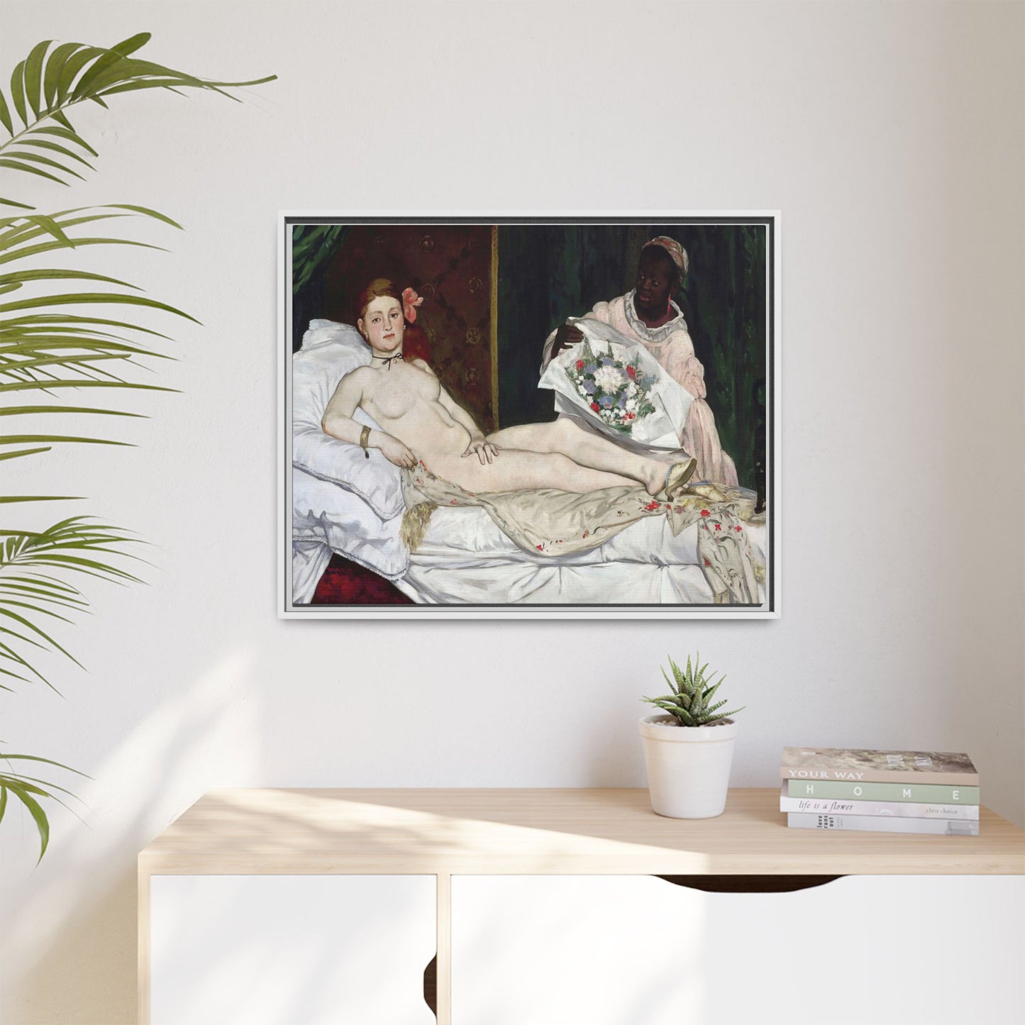 Manet, Édouard - Olympia (1870) - Matte Canvas, Framed