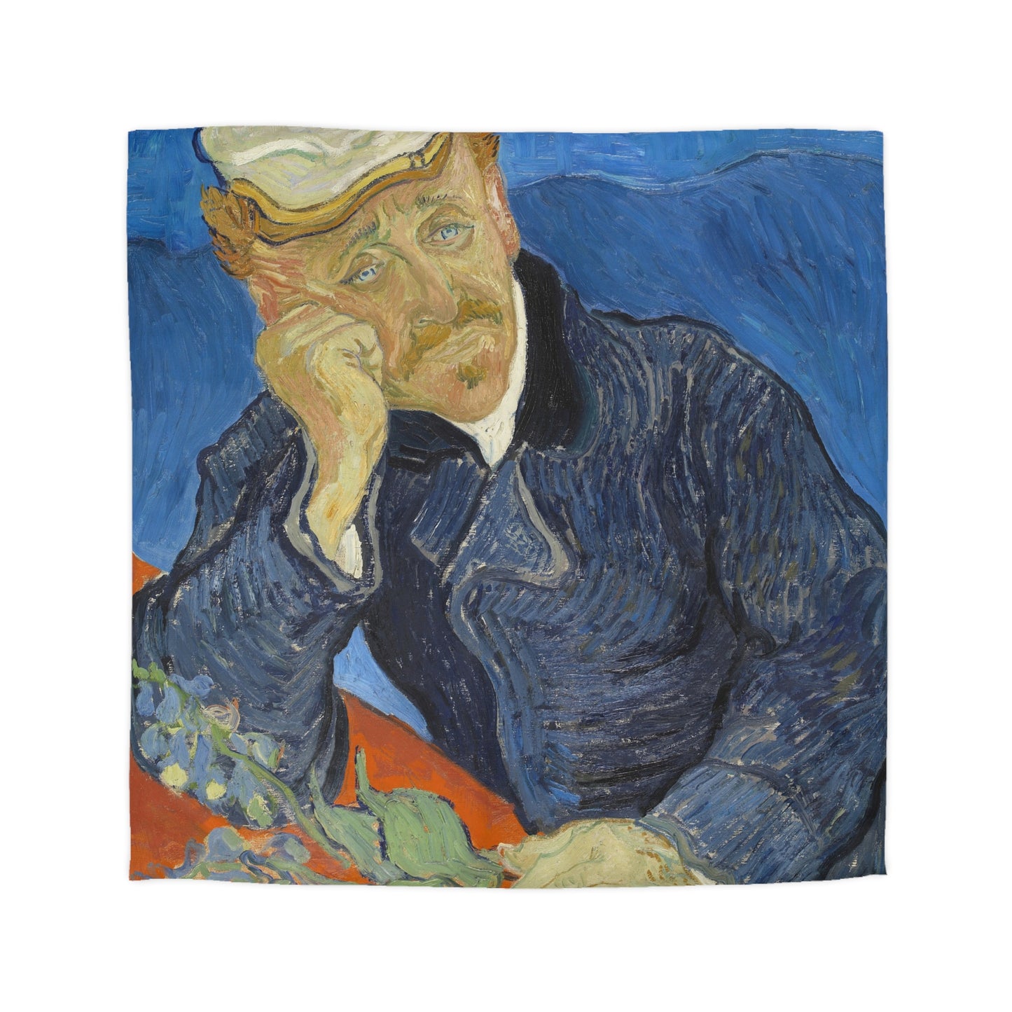 Van Gogh, Vincent - Portrait of Dr. Paul Gachet (1890) - Microfiber Duvet Cover