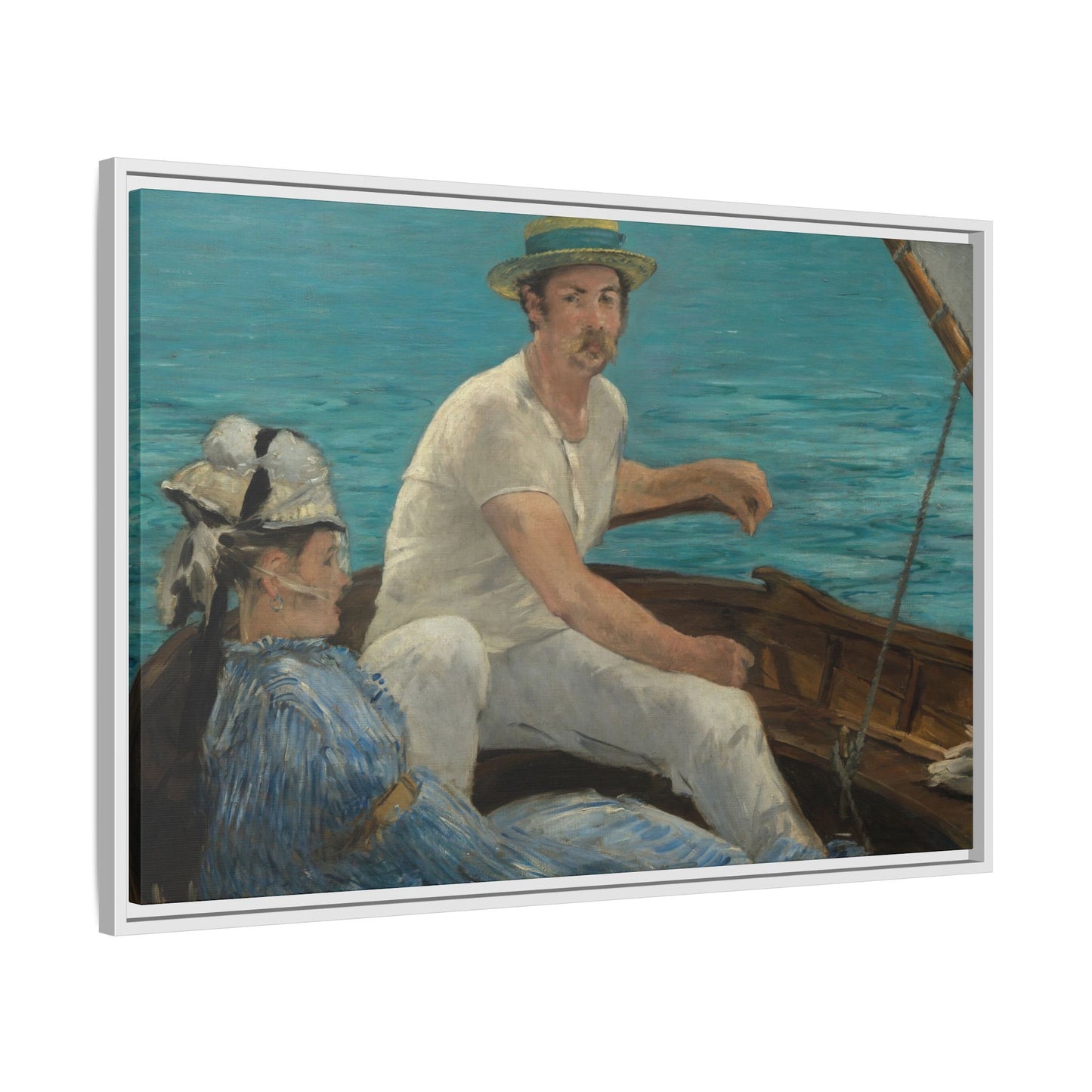Manet, Édouard - Boating (1874) - Matte Canvas, Framed
