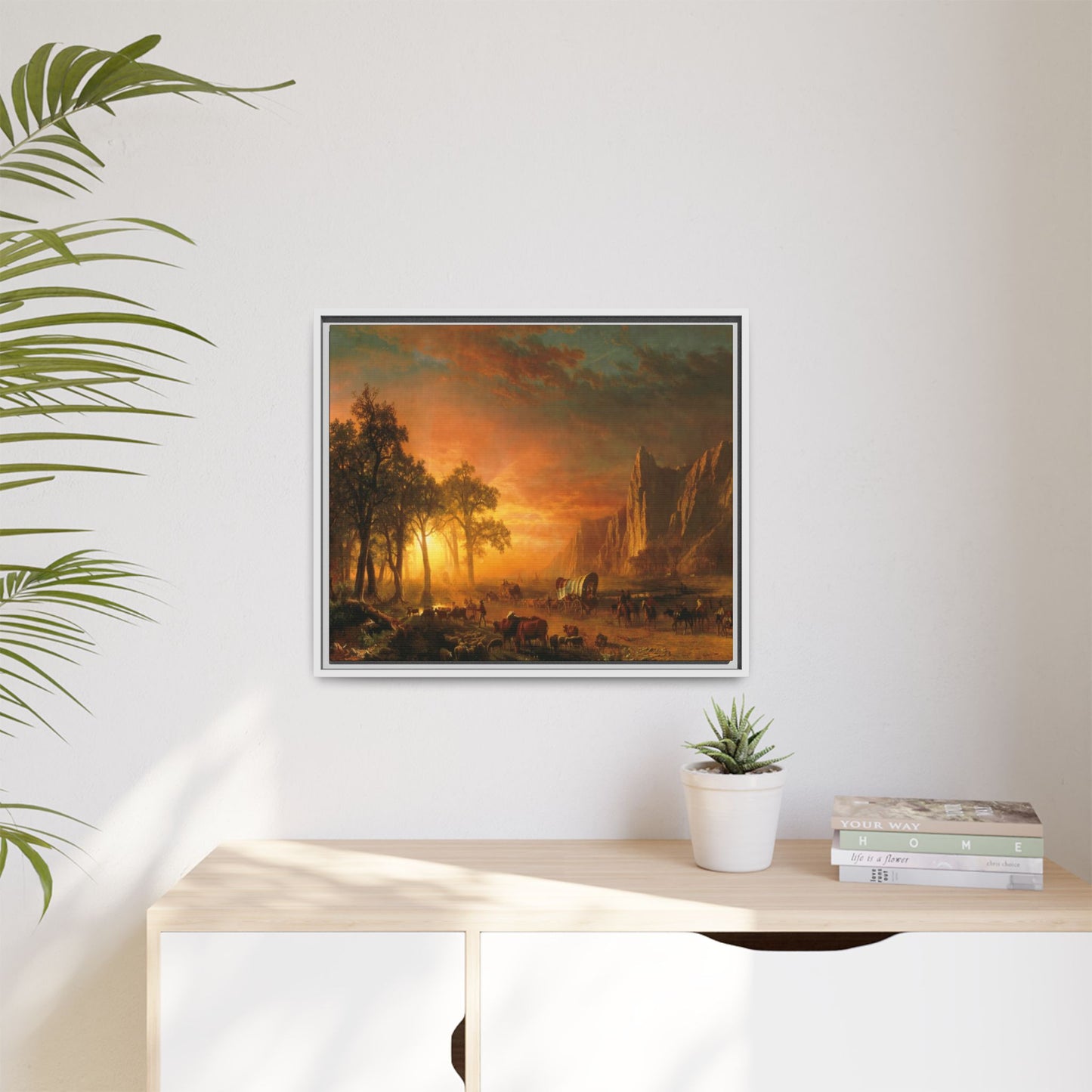 Bierstadt, Albert - Emigrants Crossing the Plains (1867) - Matte Canvas, Framed