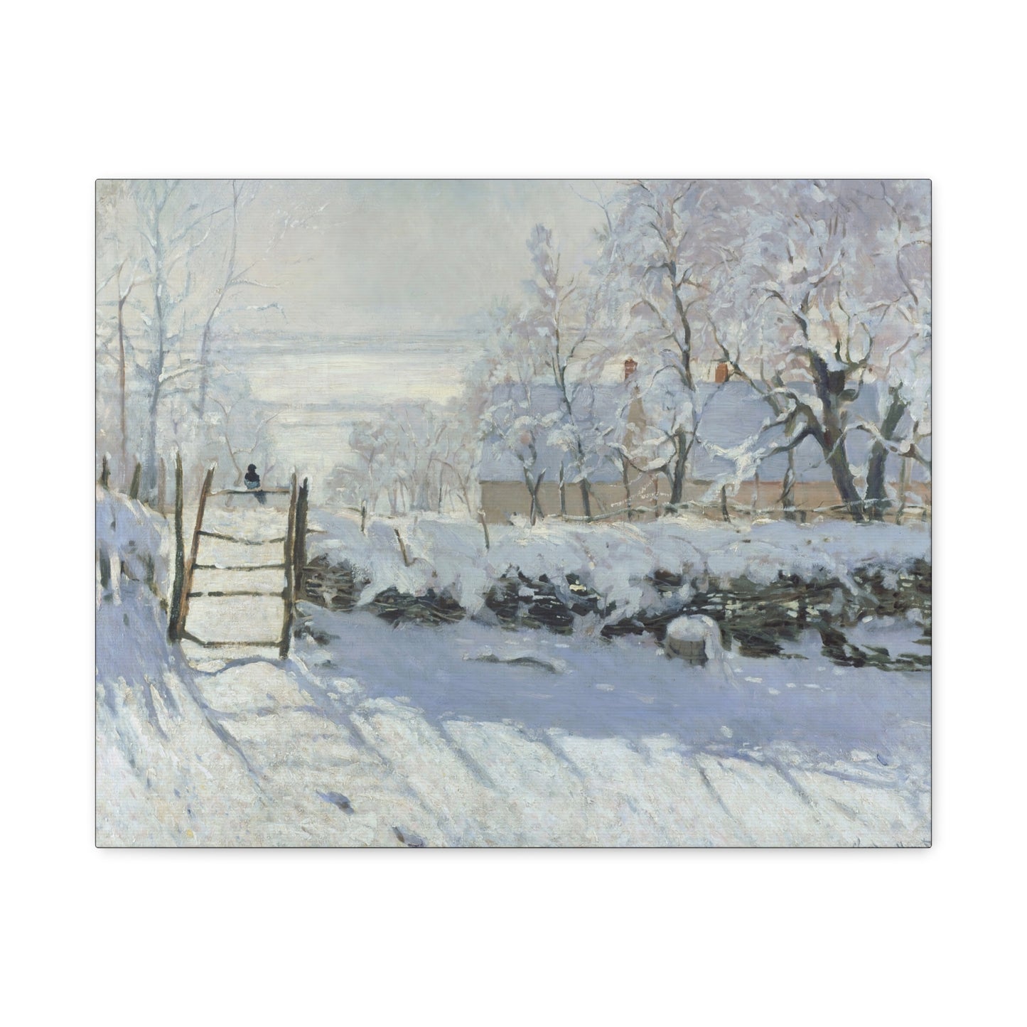 Monet, Claude - The Magpie (1868) - Canvas Block, unframed