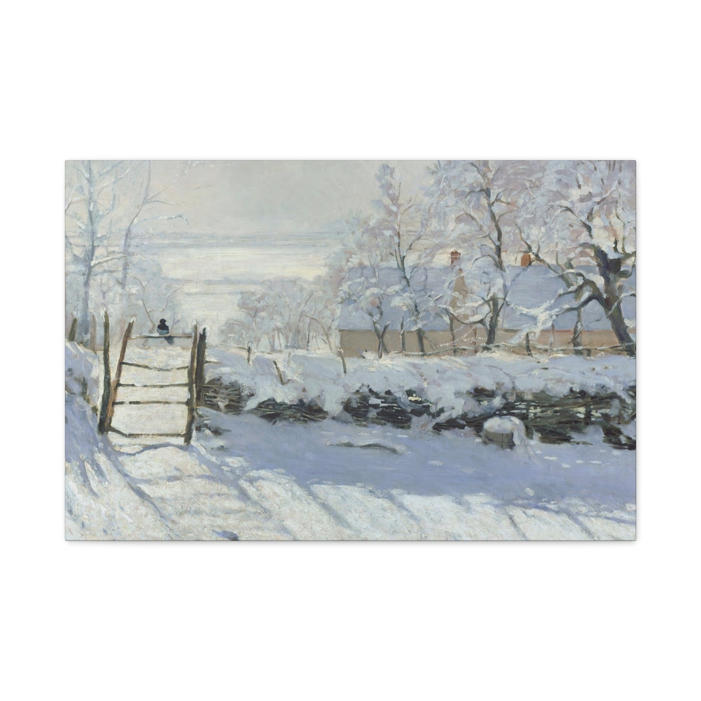 Monet, Claude - The Magpie (1868) - Canvas Block, unframed