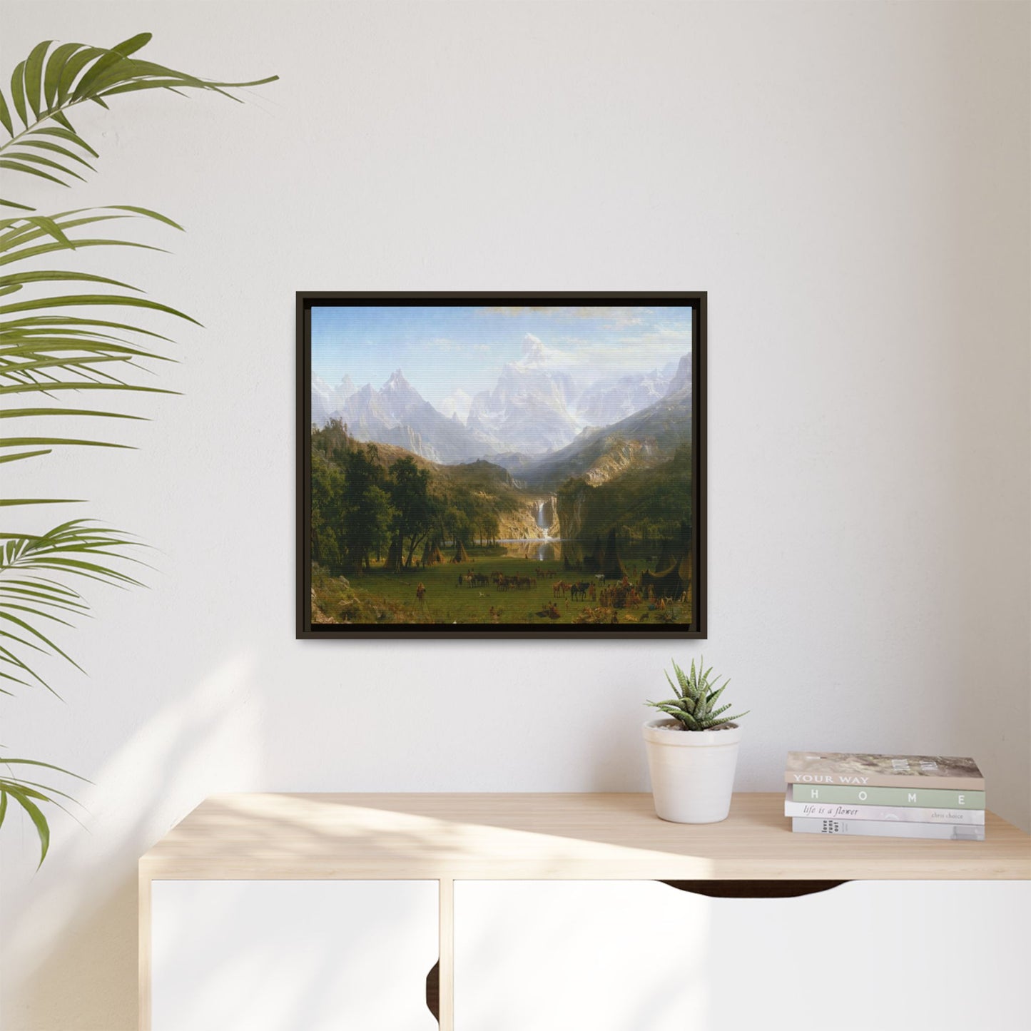 Bierstadt, Albert - The Rocky Mountains, Lander’s Peak (1863) - Matte Canvas, Framed