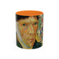 Van Gogh, Vincent - Self Portrait with Bandaged Ear (1889) - Colorful Accent Mugs