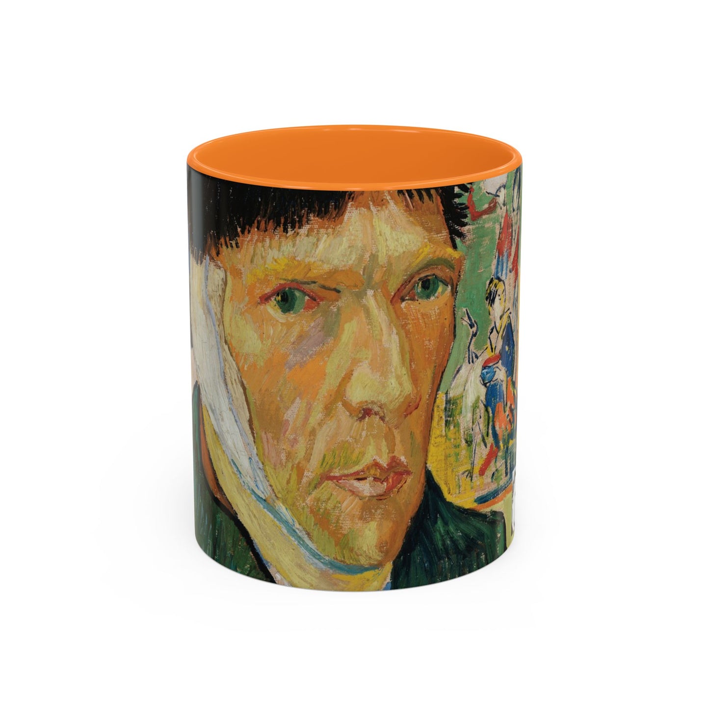 Van Gogh, Vincent - Self Portrait with Bandaged Ear (1889) - Colorful Accent Mugs