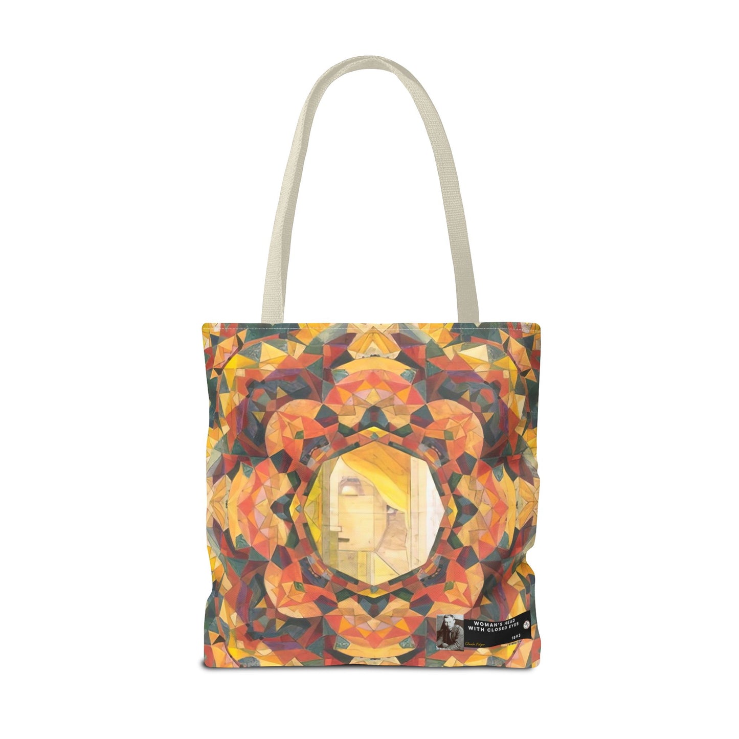 Filiger, Charles - Woman’s Head with Closed Eyes (1893) - Tote Bag