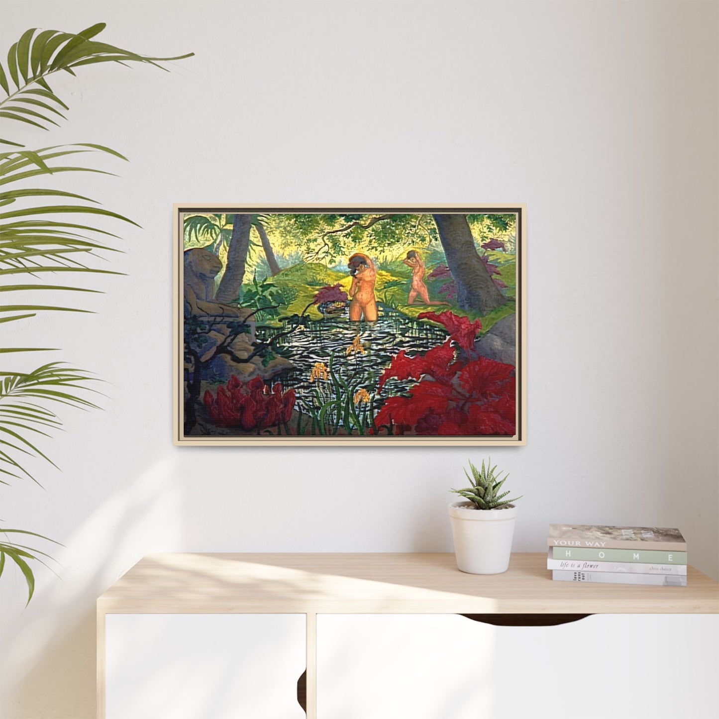 Ranson, Paul - The Lotus Bather (1906) - Matte Canvas, Framed