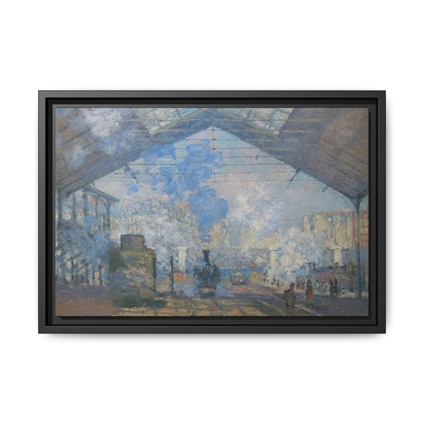 Monet, Claude - Le Gare Saint-Lazare (1877) - Matte Canvas, Framed