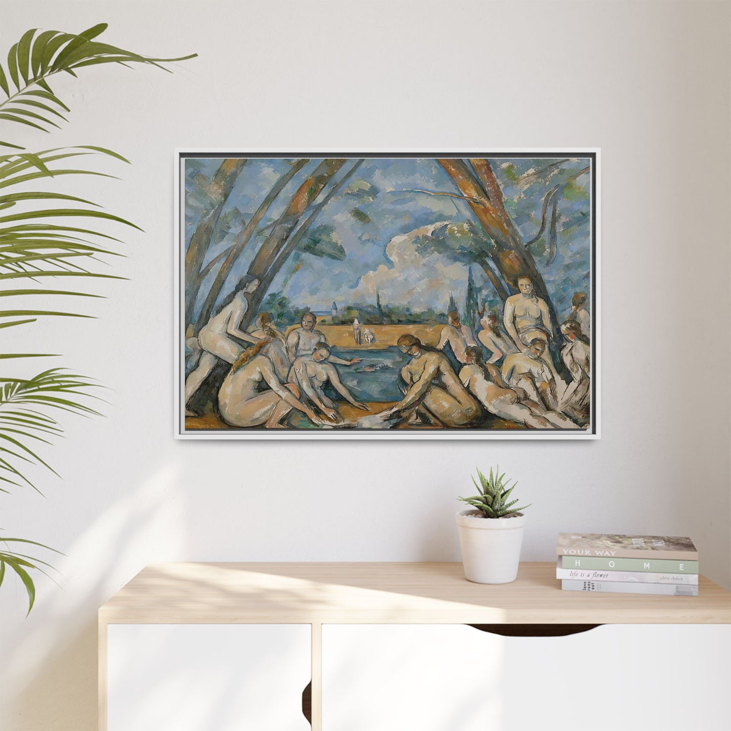 Cézanne, Paul - The Large Bathers (1906) - Matte Canvas, Framed