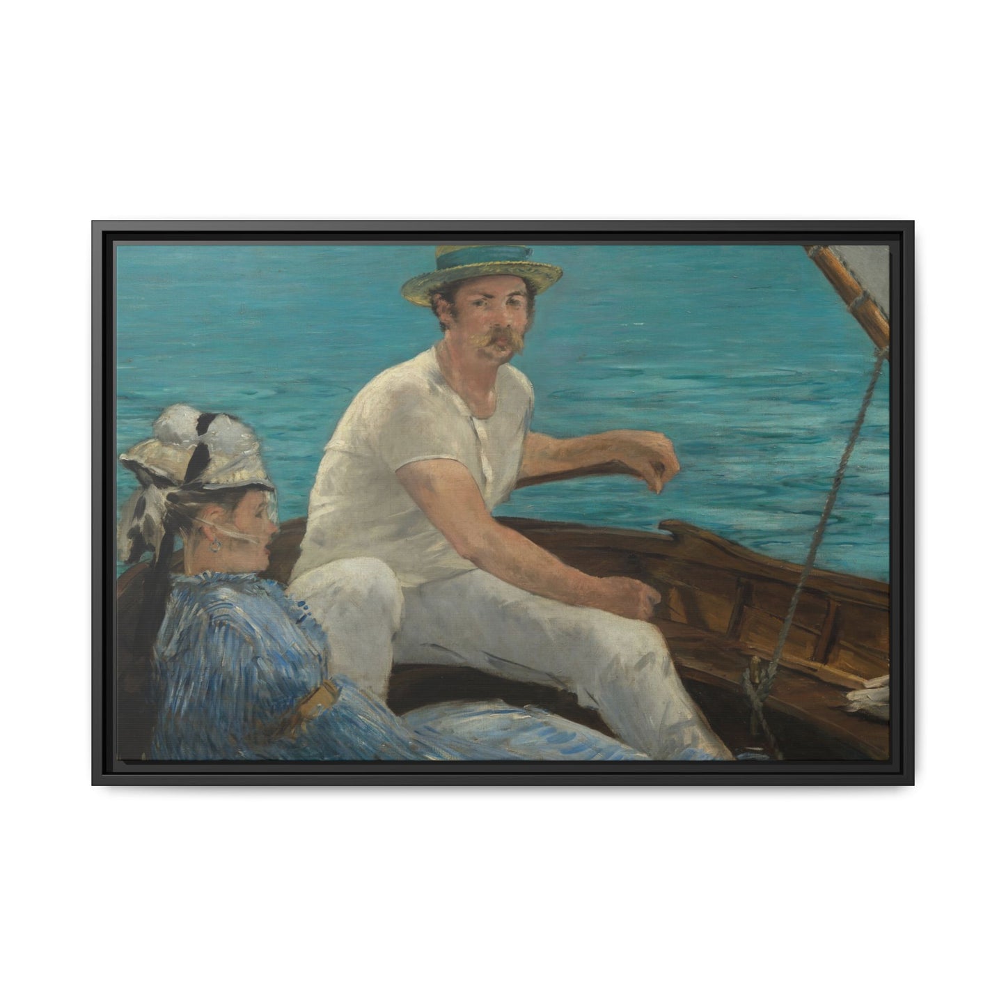 Manet, Édouard - Boating (1874) - Matte Canvas, Framed