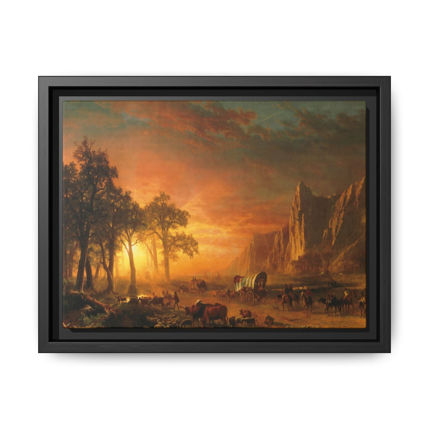 Bierstadt, Albert - Emigrants Crossing the Plains (1867) - Matte Canvas, Framed