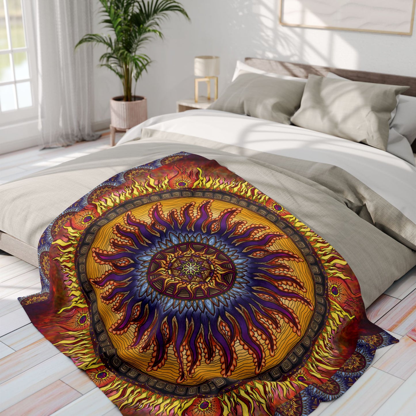 Pacio, Adam - Solar Disc Mandala - Arctic Fleece Blanket