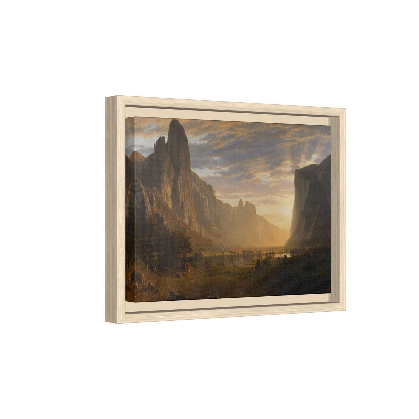 Bierstadt, Albert - Looking Down Yosemite Valley (1865) - Matte Canvas, Framed
