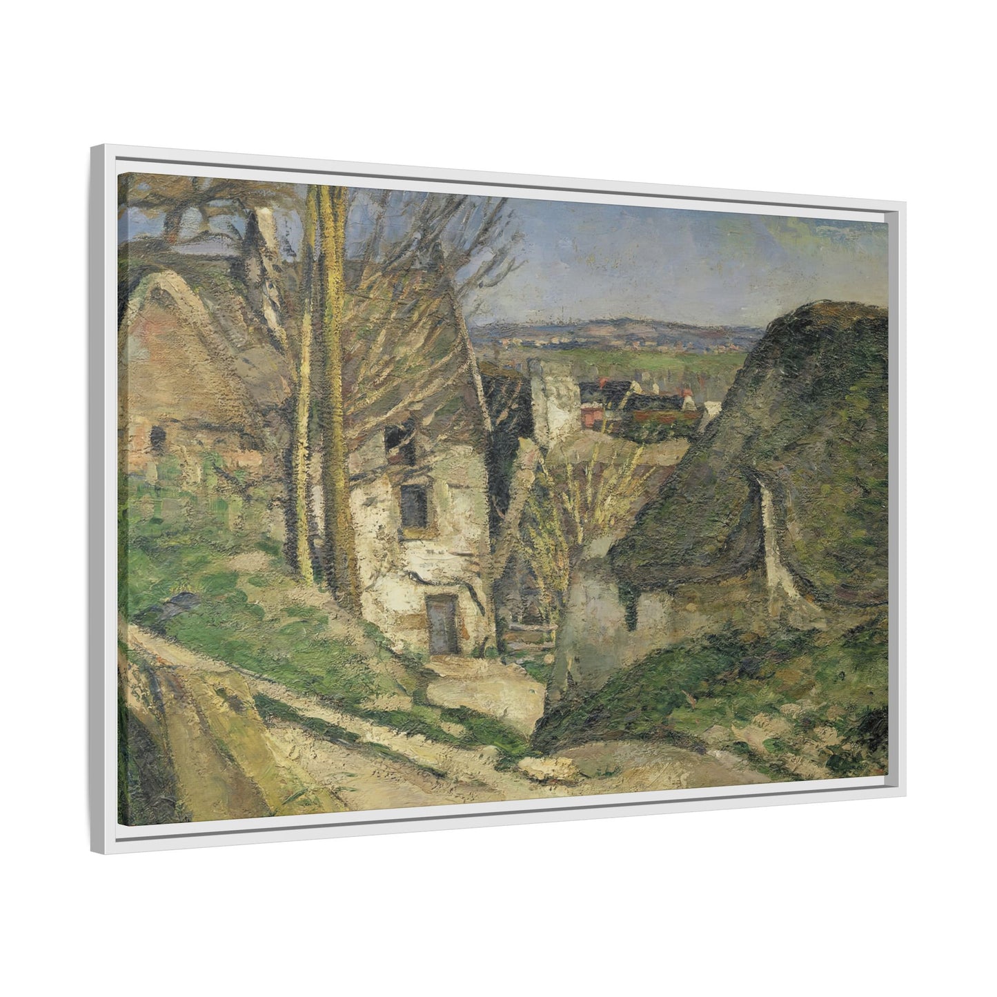 Cézanne, Paul - The House of the Hanged Man, Auvers-sur-Oise (1874) - Matte Canvas, Framed