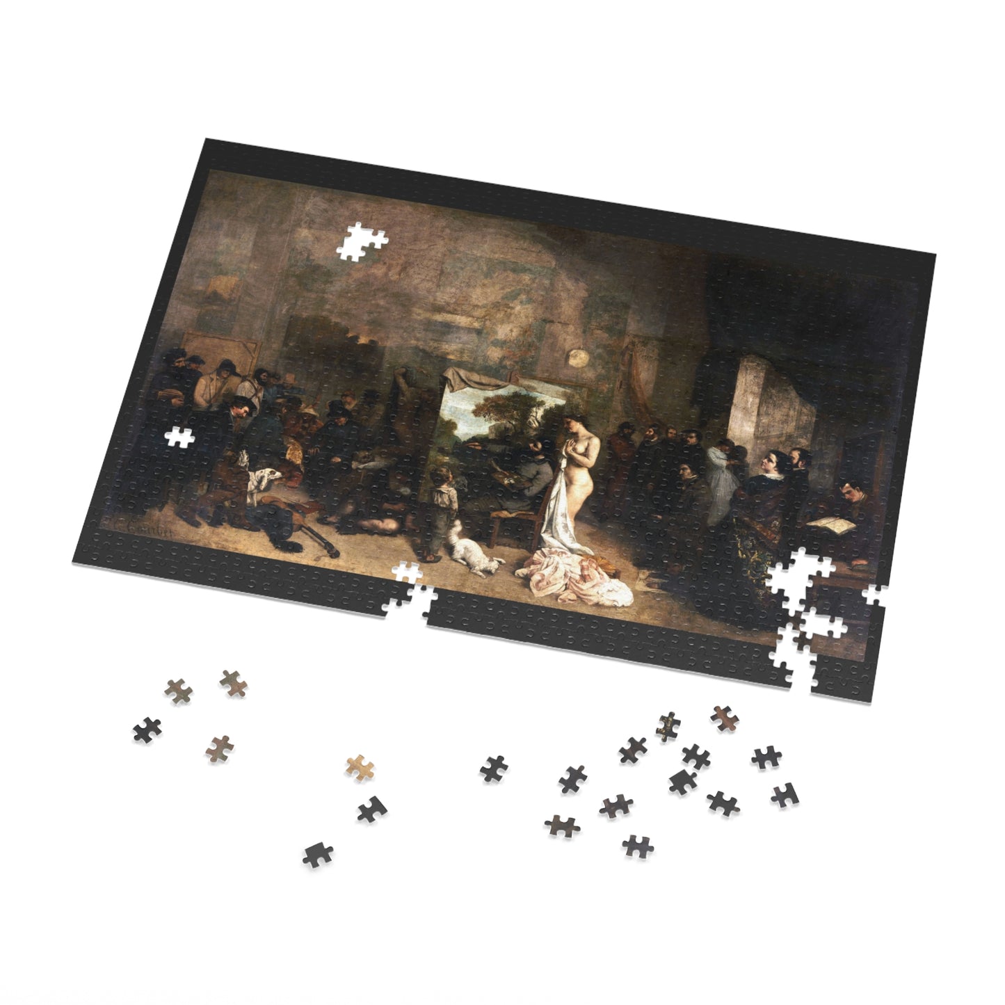 Courbet, Gustave - The Painter’s Studio (1855) - 1000pc Jigsaw Puzzle