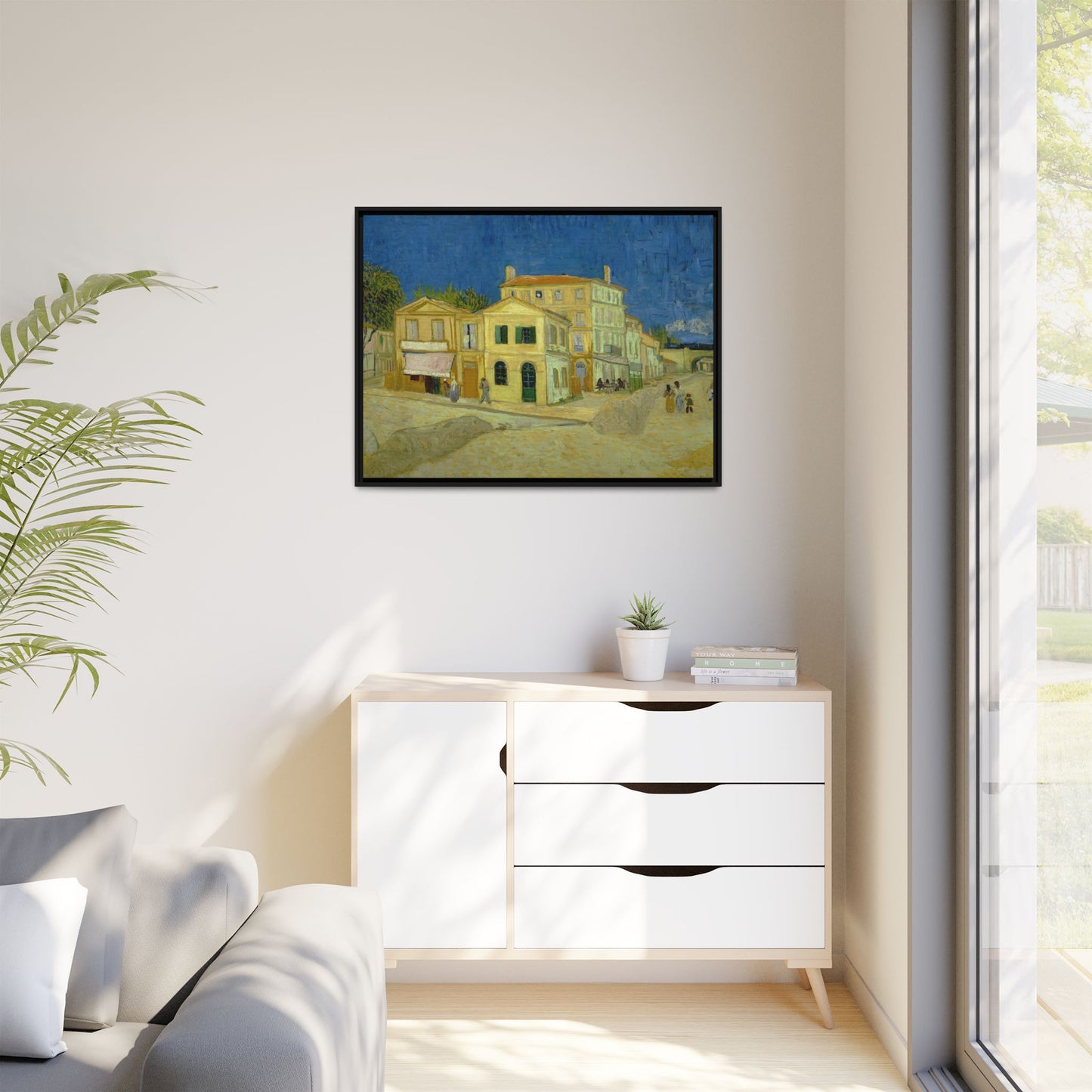 Van Gogh, Vincent - The Yellow House (1888) - Matte Canvas, Framed