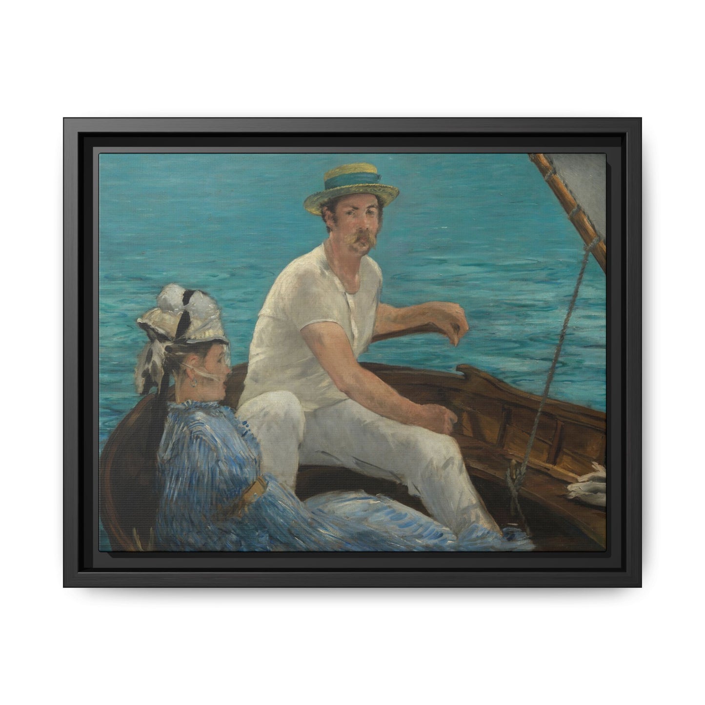 Manet, Édouard - Boating (1874) - Matte Canvas, Framed