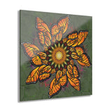 Monarch Butterfly Mandala - Acrylic Block