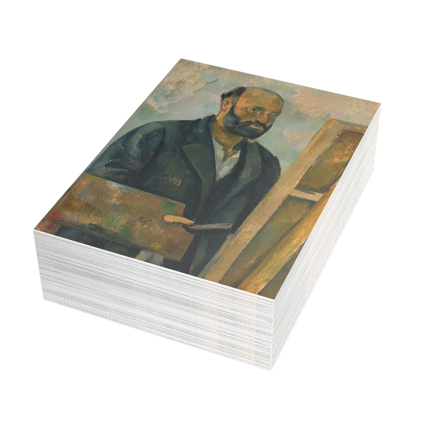 Cézanne, Paul - Portrait of the Artist with a Palette (1890) - Postcard Bundles with Envelopes Included