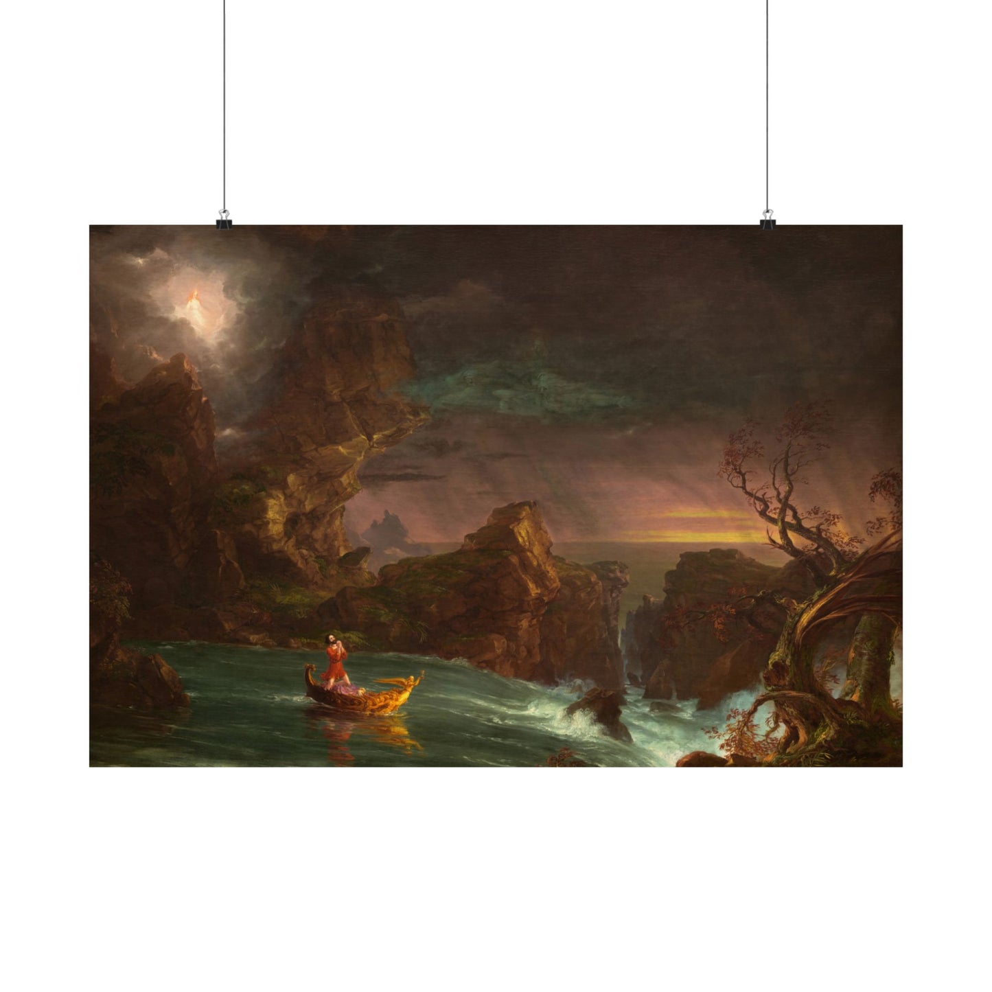Cole. Thomas - The Voyage of Life: Manhood (1842)- Satin Posters