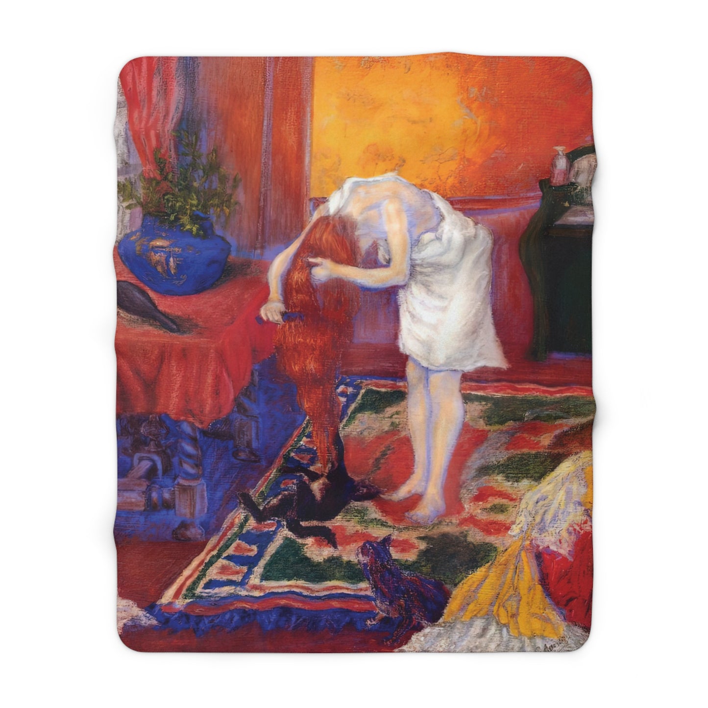 Ranson, Paul - The Golden Head of Hair (1909) - Sherpa Fleece Blanket