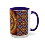 Solar Disc Mandala - Colorful Accent Mugs