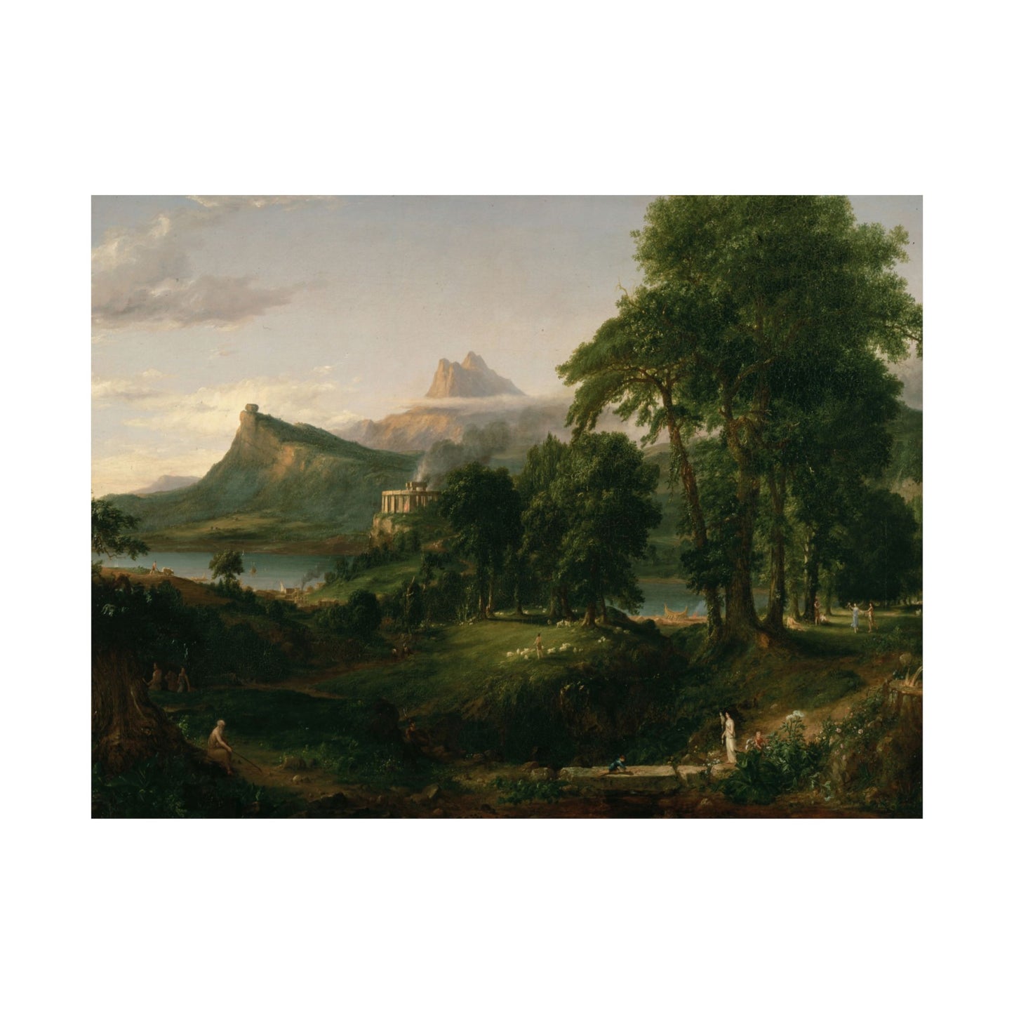 Cole, Thomas - The Course of Empire: The Arcadian or Pastoral State (1836) - Satin Posters