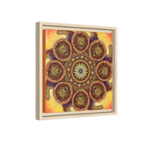 Lion Summer Mandala - Framed Canvas