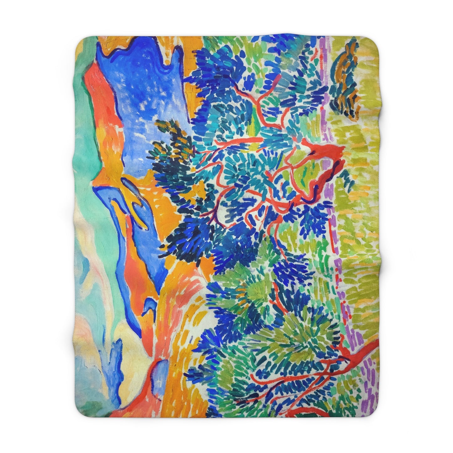Derain, André - Mountains at Collioure (1905) - Sherpa Fleece Blanket