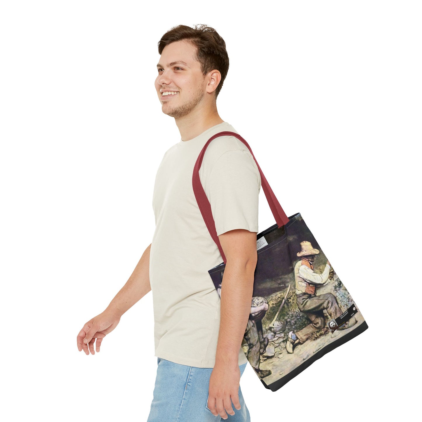 Courbet, Gustave - The Stone Breakers (1850) - Tote Bag