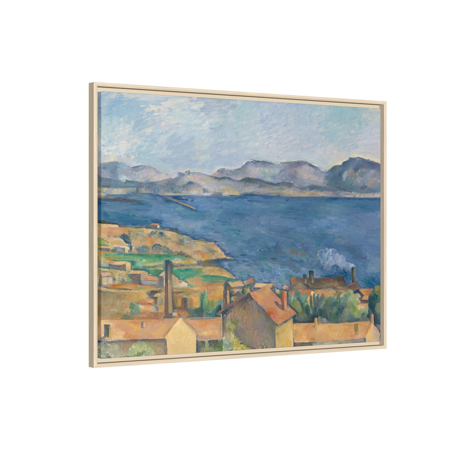 Cézanne, Paul - The Bay of Marseille, Seen from L'Estaque (1885) - Matte Canvas, Framed