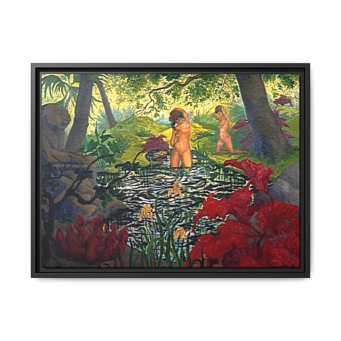 Ranson, Paul - The Lotus Bather (1906) - Matte Canvas, Framed