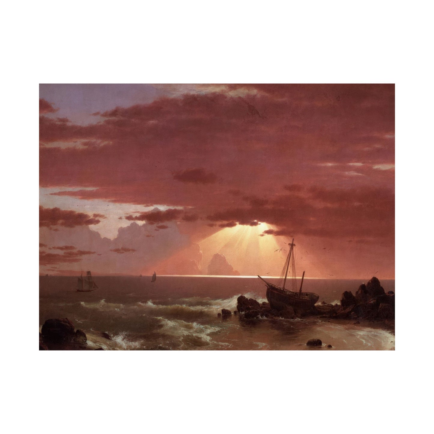Church, Frederic Edwin - The Wreck  (1855) - Satin Posters