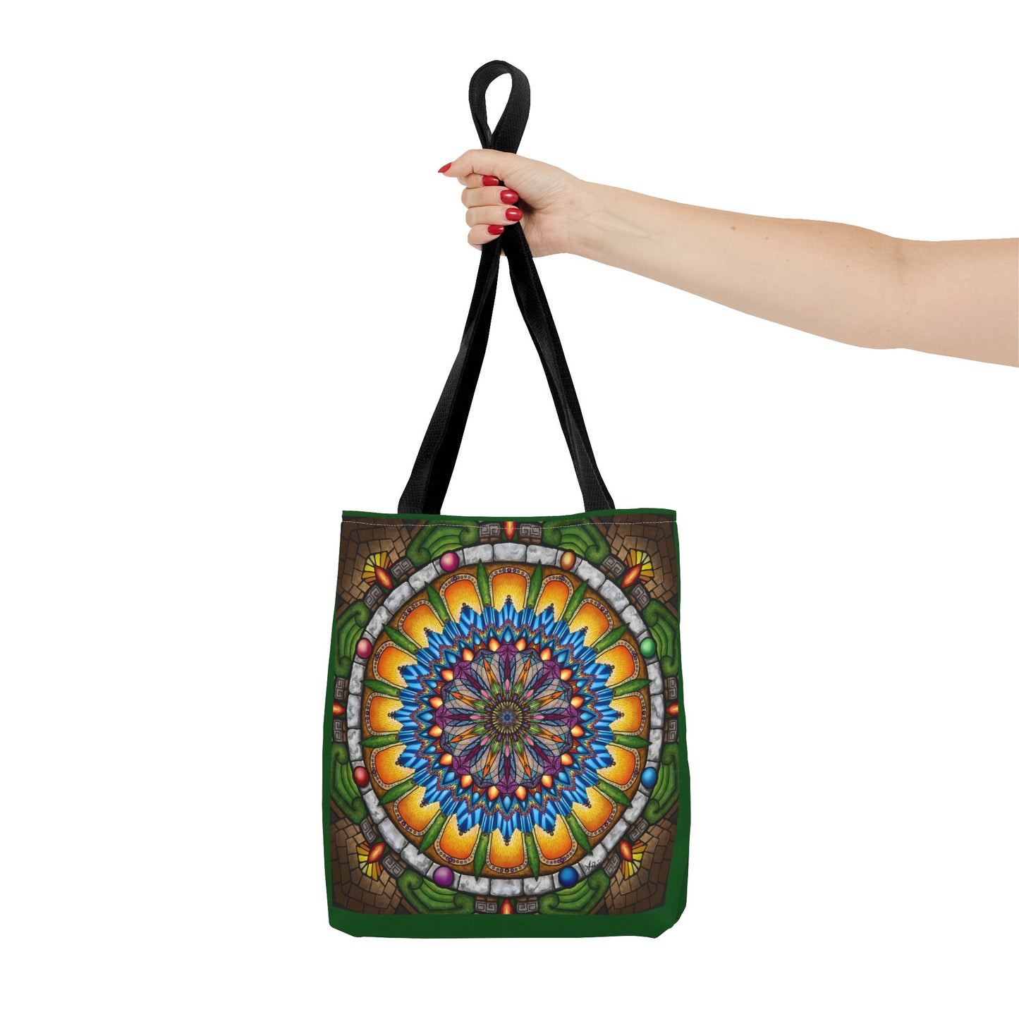 Emerald Arrows Mandala - Tote Bag