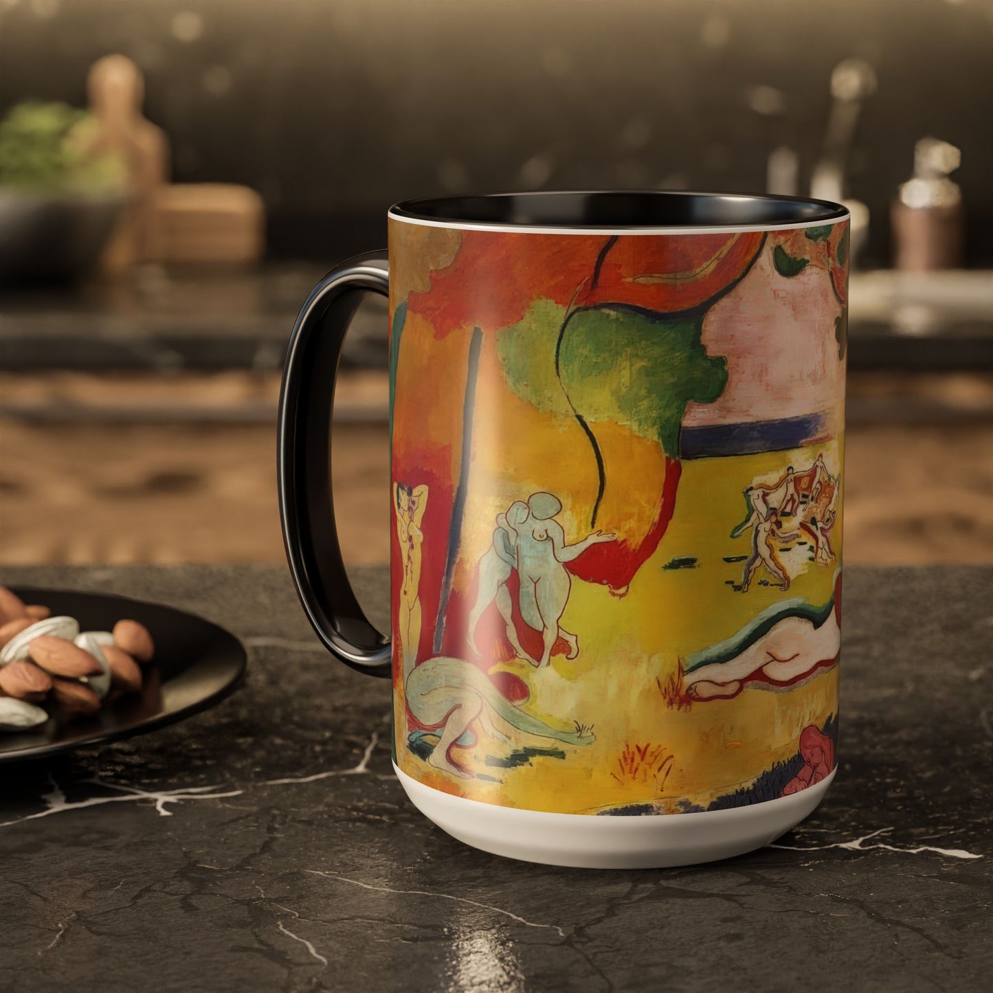 Matisse, Henri - The Joy of Life (1905) - Colorful Accent Mugs
