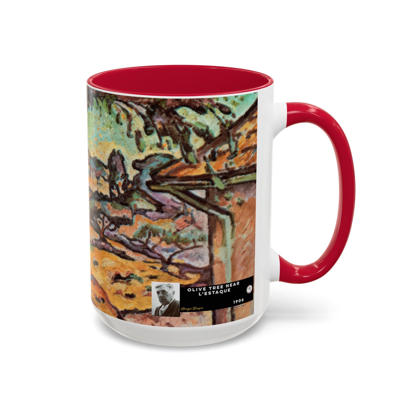Braque, Georges - Olive Tree near L'Estaque (1906) - Colorful Accent Mugs