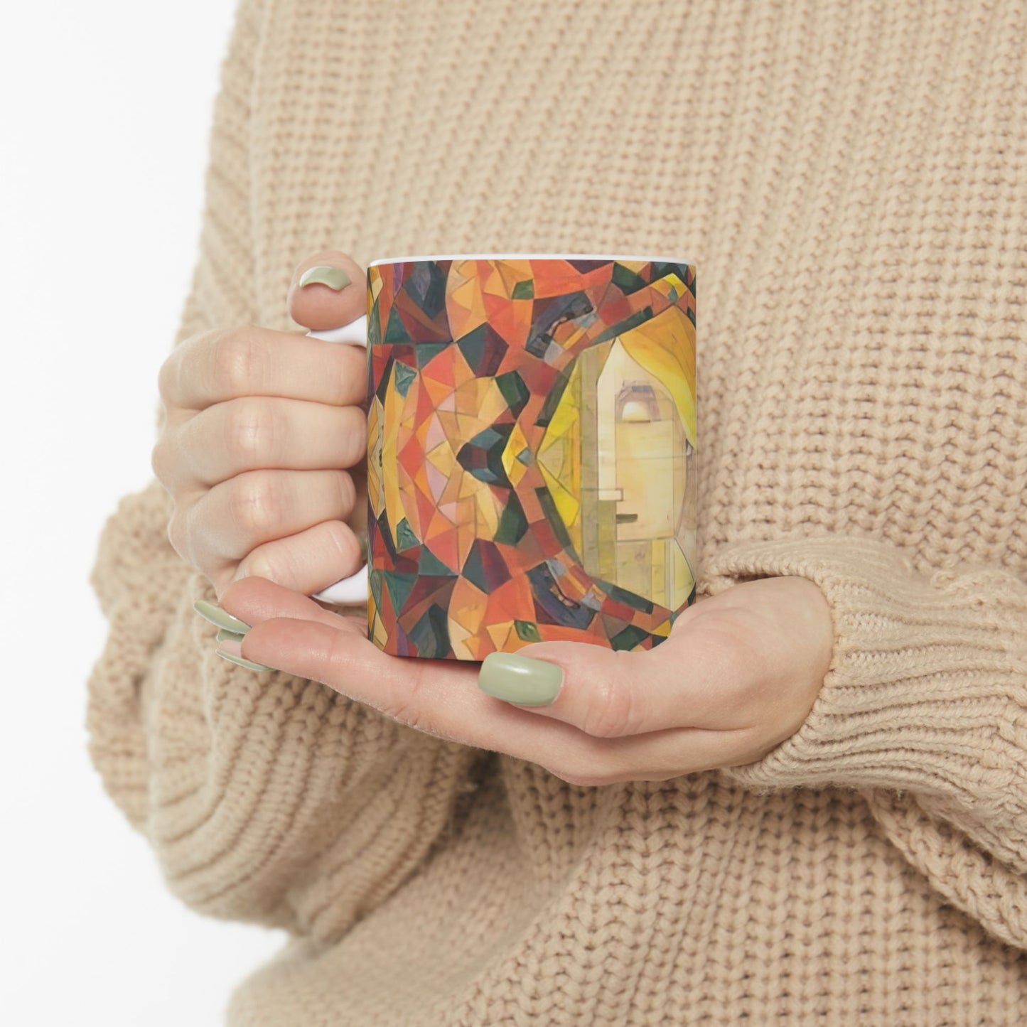 Filiger, Charles - Woman’s Head with Closed Eyes (1893) - Ceramic Mug