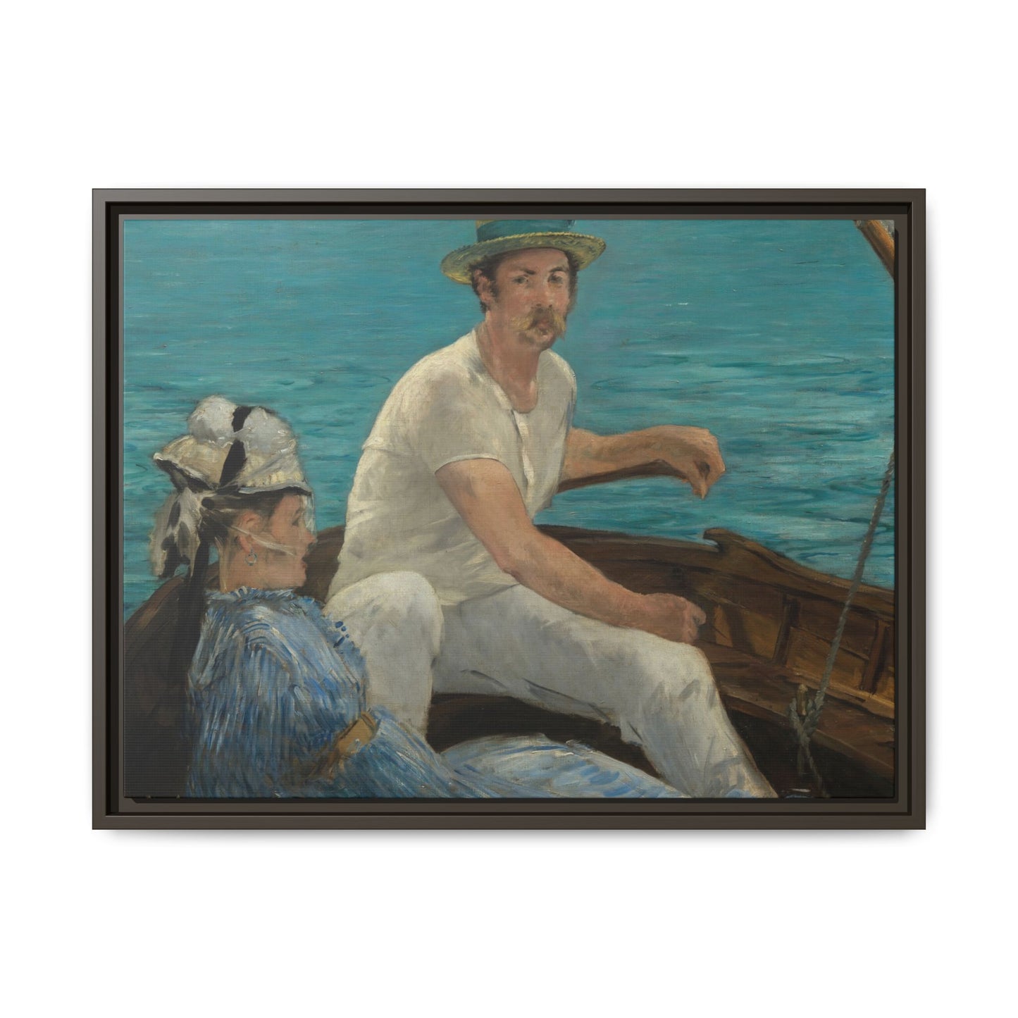Manet, Édouard - Boating (1874) - Matte Canvas, Framed