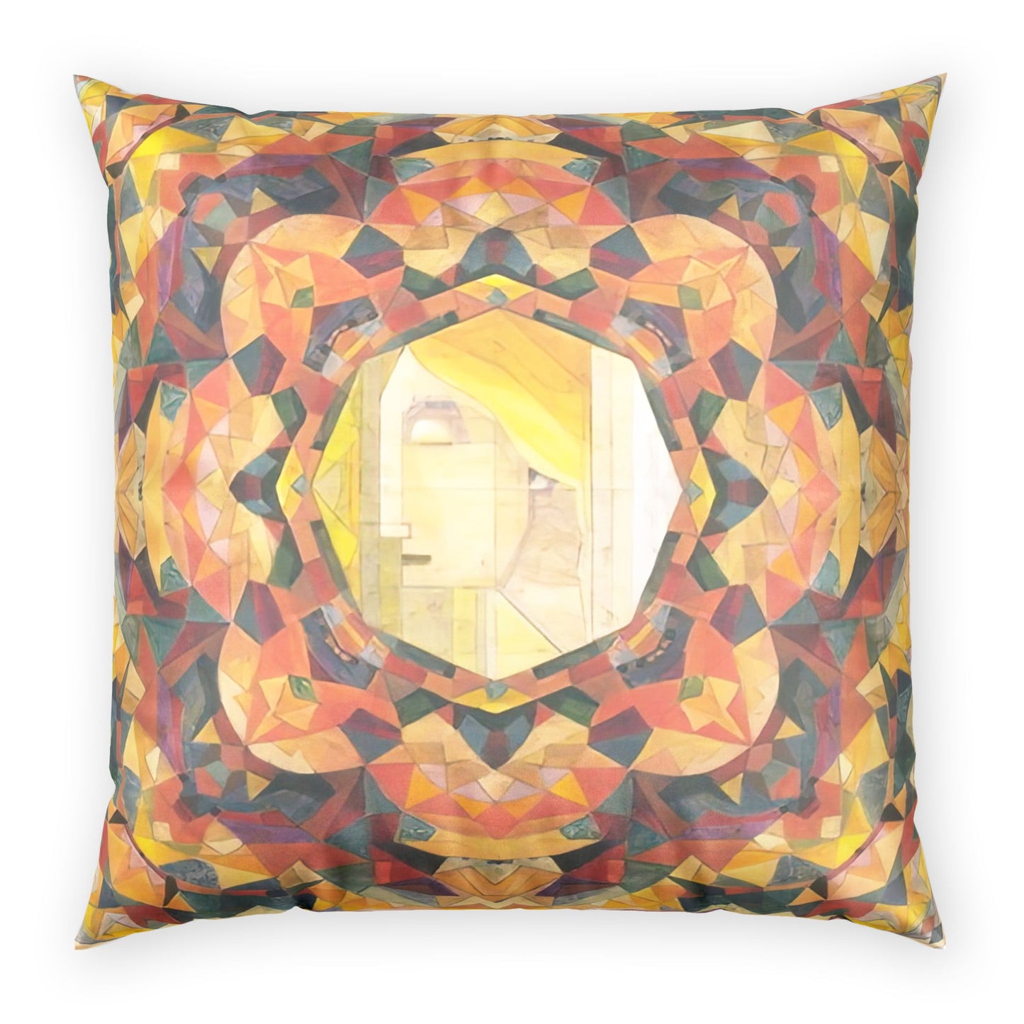 Filiger, Charles - Woman’s Head with Closed Eyes (1893) - Poly Velvet Pillow