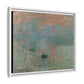 Monet, Claude - Impression, Sunrise (1872) - Matte Canvas, Framed