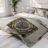 Pacio, Adam - Emerald Arrows Mandala - Arctic Fleece Blanket
